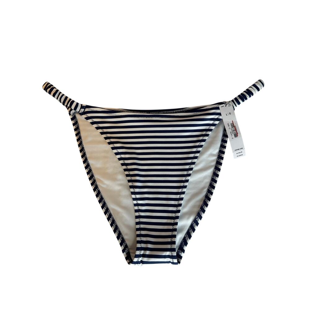 Victoria’s Secret Pink Blue Striped Swim Bottoms